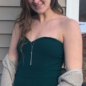 Long, accent necklace